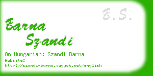 barna szandi business card